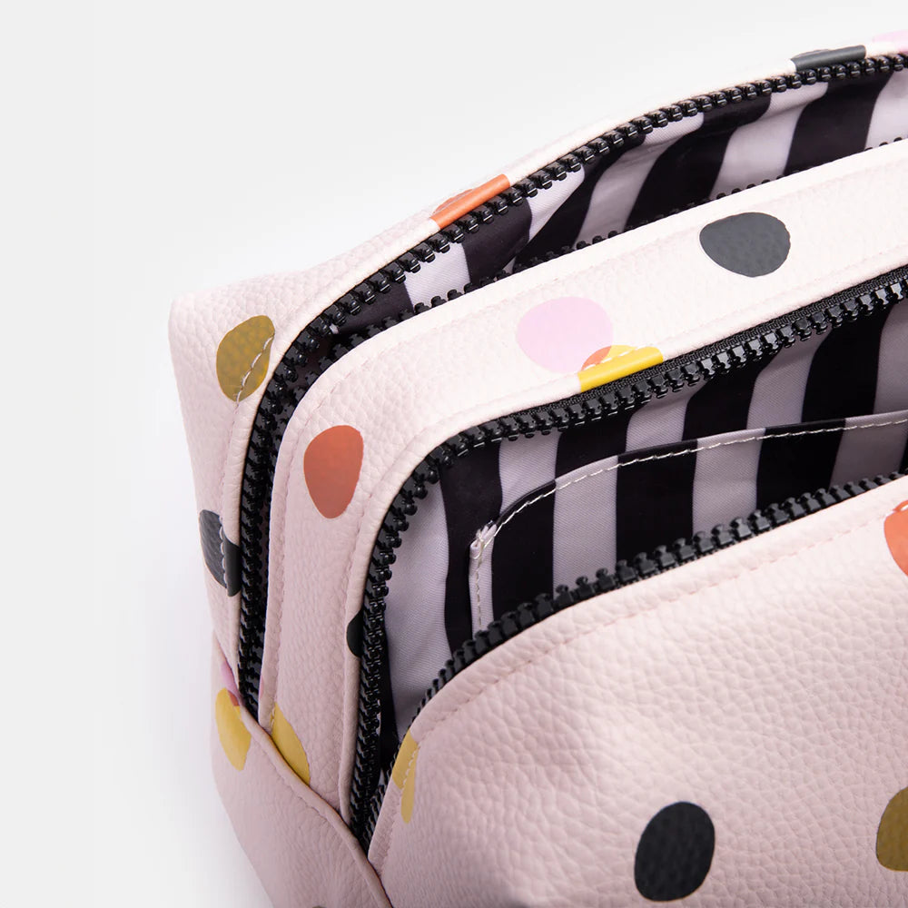 Pink Dotty Large Travel Wash Bag