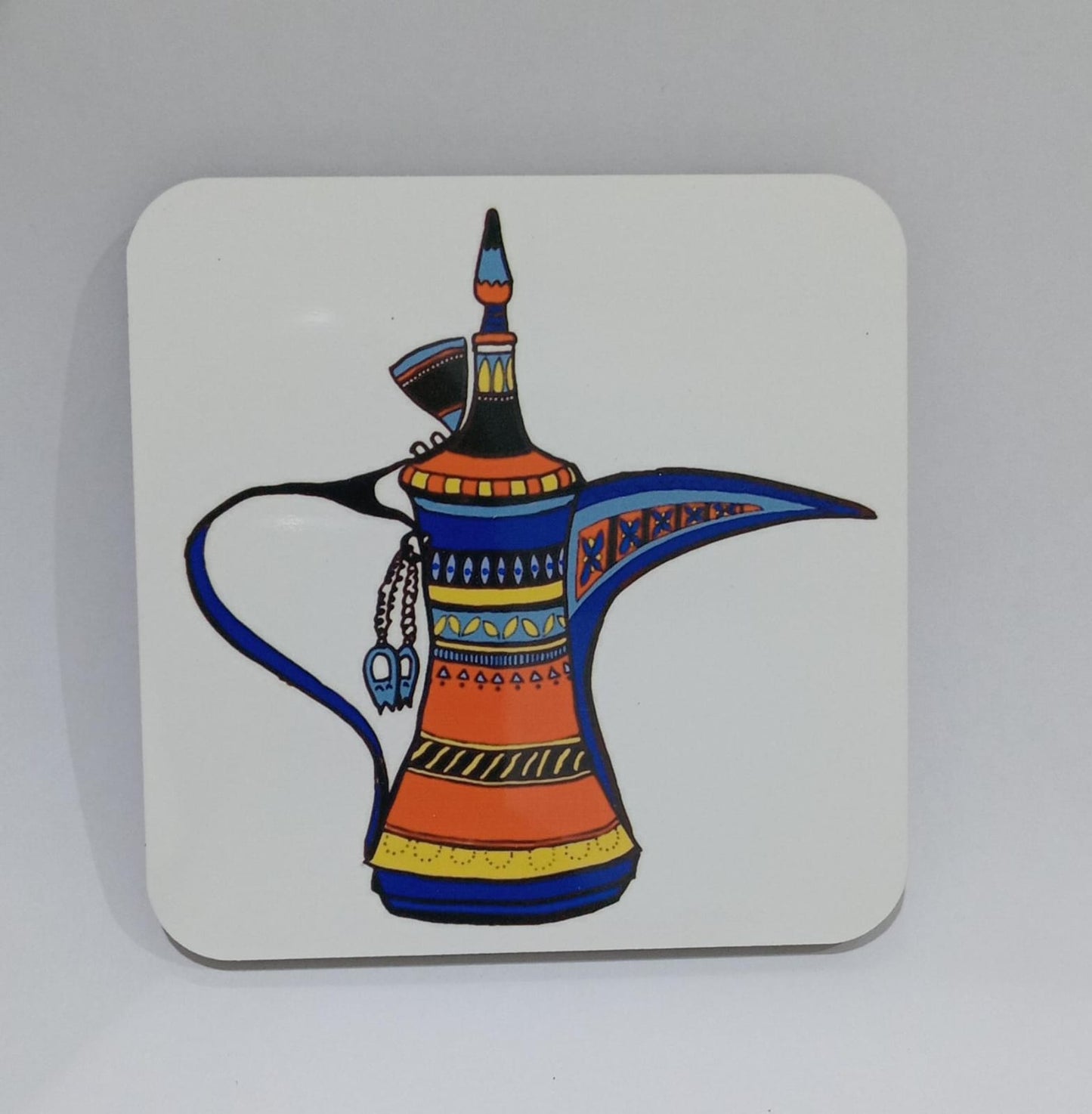 Blue & Orange Dallah Coaster