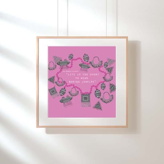 Framed Life is too short Print