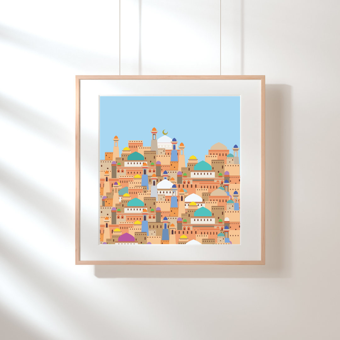 Framed City of Color Print