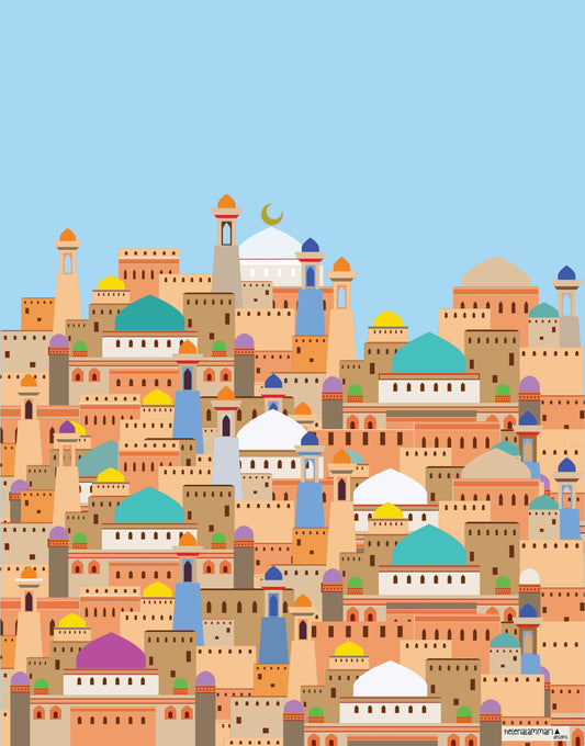 Matted Print Designed By Helen Al-Ammari( City of Color )