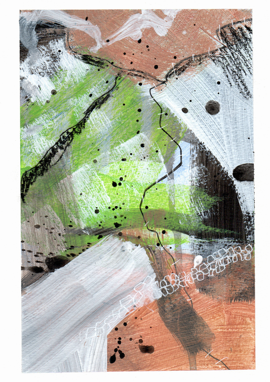 "Abstract in Green III" By Helen Al-Ammari