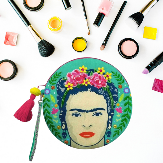 Frida Kahlo Round Make Up Bag