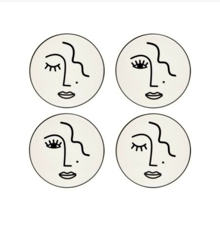 Abstract Face Coasters - Set Of 4
